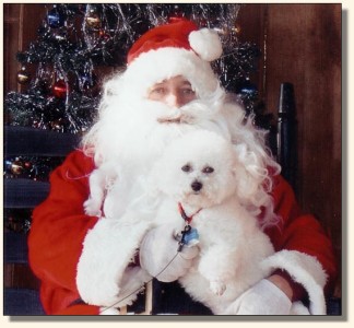 Charlie with Santa in 2005